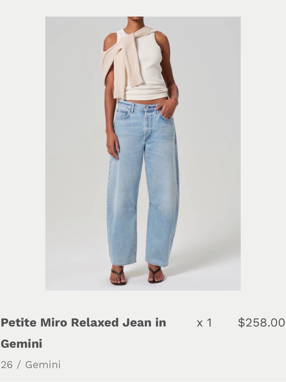Citizens Of Humanity Light Blue Vintage Barrel Jeans